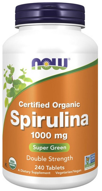 NOW Foods 螺旋藻補充錠 1000mg, 240顆, 1罐