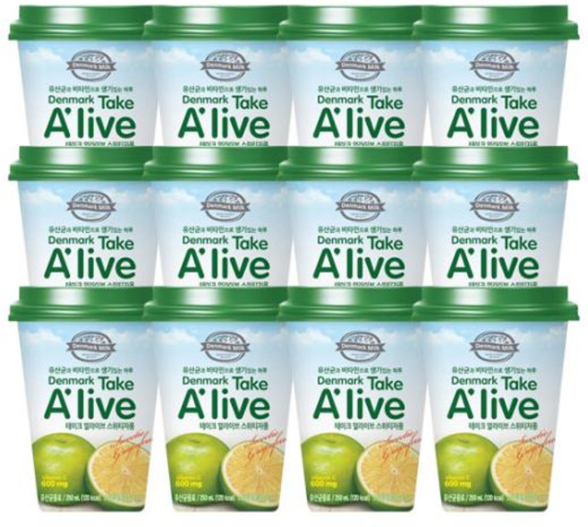 덴마크 테이크 얼라이브 스위티자몽, 250ml, 12개