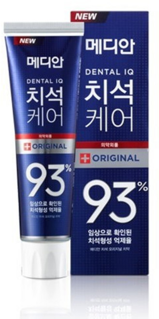 韓國 Median DENTAL IQ 牙垢護理牙膏 120g 93%牙垢形成抑制 口腔潔淨, 1個, 藍-防護抗菌