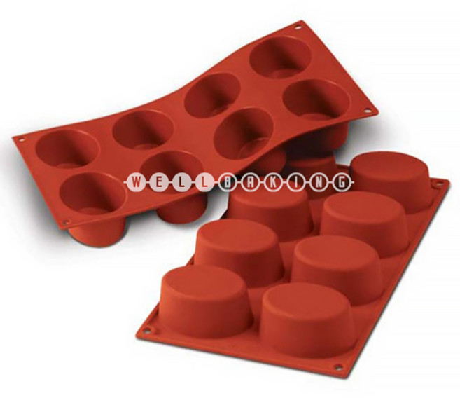 웰베이킹 실리코마트 오발8구 실리콘몰드, 1개