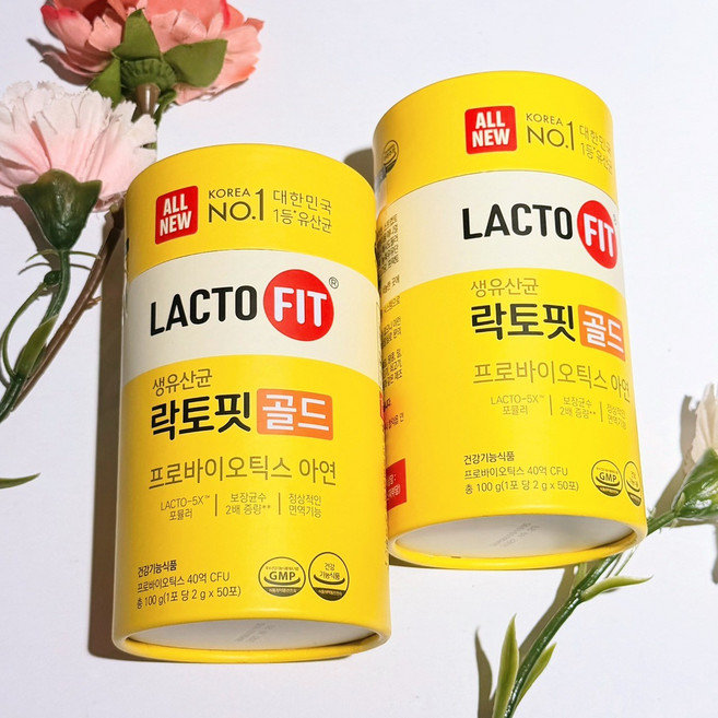 LACTO FIT 락토핏 골드 프로바이오틱스 鋅 40億 CFU 健康食品 正常免疫功能, 100g, 1個