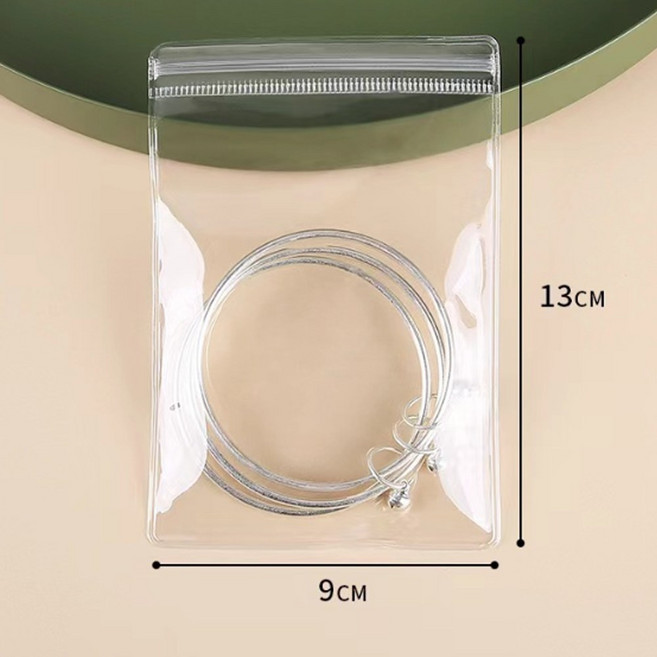 투명 악세사리 변색 산화방지 재사용 가능 미니 지퍼백, 10개, 1세트