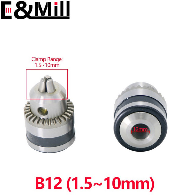 핸드드릴 정밀 모스 콘 라이트 듀티 키 드릴 척 테이퍼 아버 CNC 기계 MT2 MT3 MT4 B10 B12 B16 B18 0.6-6mm 1.5-13mm 1-1, Light B12 (1.5-10mm), 1개