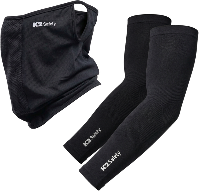 K2 세이프티 쿨핏마스크+ 프리미엄 쿨토시, 1세트, 쿨핏블랙+쿨토시블랙