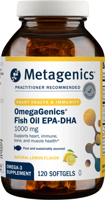 아이허브 메타제닉스 OmegaGenics EPA-DHA 1000 레몬 맛 소프트젤 120정, 1개 - 쿠팡