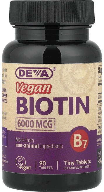 새해 첫좋은선물 Deva 비건 비오틴 6000mcg 90정 제대로 할인합니다, 1개 - 쿠팡