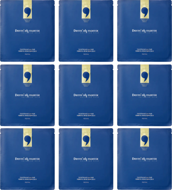 더멀매트리스 페이셜 더멀케어 멀티 수면 콜라겐 마스크팩, 1매, 9개