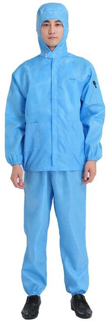 여성용 농약 방제복 여름용 통기성 작업복 방충 방진 전신 보호복 농장 해충 방제복, 1개, 티베트청 모자 달린 분리형