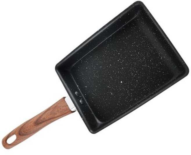 그릴팬 다마고야키 사각 프라이팬 붙지 않는 오믈렛 팬 가정용 일본식 계란 후라이, 01 Black_01 35x14.5cm, 1) 35x14.5cm - Black, 1개