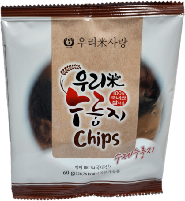 우리미사랑 우리미 고소한 누룽지, 60g, 40개