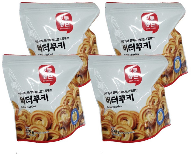 오늘좋은 버터쿠키, 4개, 230g