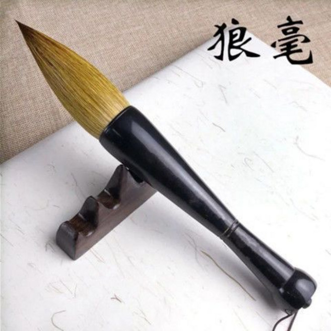 特大號狼毫對聯毛筆 鬥筆 大字專用 書法毛筆 國畫大毛筆, 1個, 狼毫 ,初學款  1.0/4.3cm