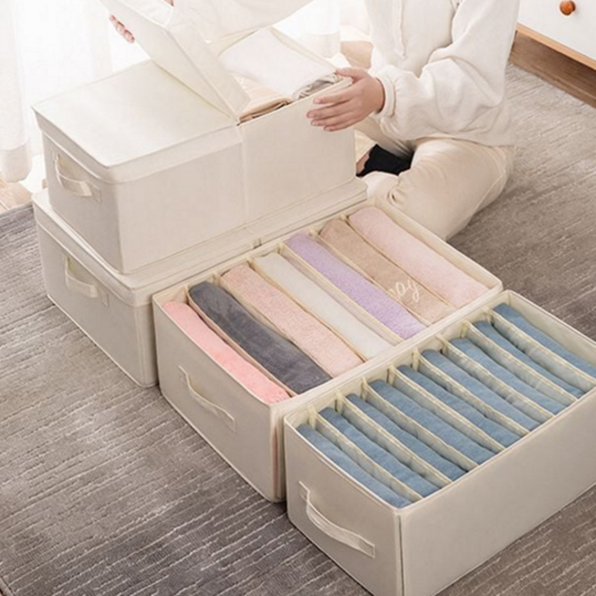 옷장 정리함 다용도 의류 칸막이 서랍 정리함 이불 칸칸이 용품 속옷, 본상품선택, 9칸덮개형