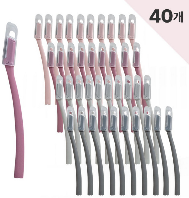 신도프라임 일본칼날 안전캡 눈썹칼 혼합색상 40개