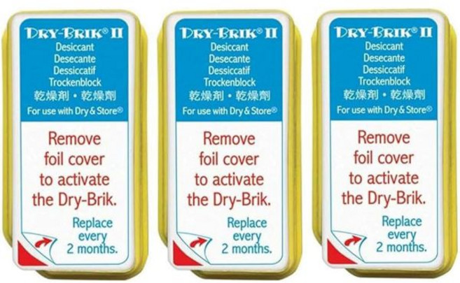 드라이 브릭® II 건조제 블록 - 3 블록3 블록 1팩 | 드라이 앤 스토어의 글로벌 II 및 제퍼용 수분 흡수 블록 교체 | 보청기 제습기, 드라이 브릭® II 건조제 블록 - 3 블록(3 1팩, 1개