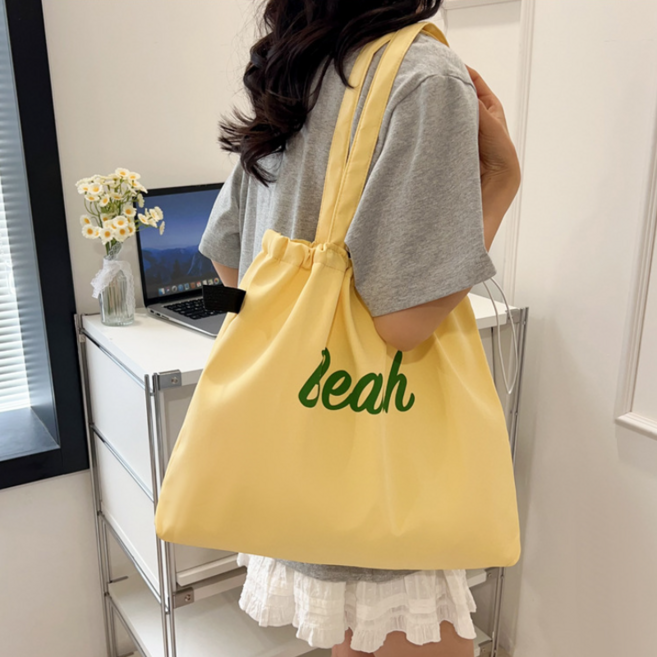 레터링 캐주얼 비치 에코백