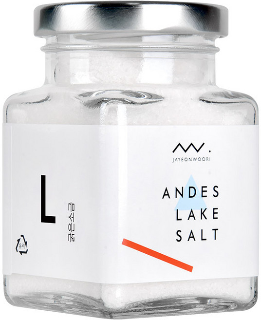 자연우리 안데스 굵은소금 유리병, 210g, 1개