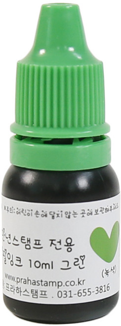 슈퍼쌤 [슈퍼쌤](만년스탬프)칭찬쿠폰도장, 리필잉크 : 그린 10ml