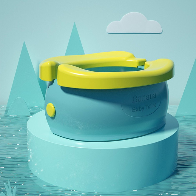 휴대용 변기 바나나 관광 냄비 훈련 좌석 소변기, QC0264GREEN