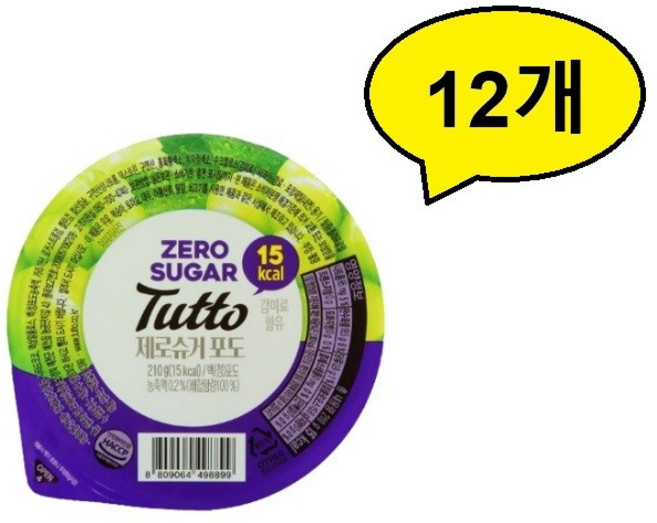 뚜또 젤리 제로슈거 포도맛 210g * 12개