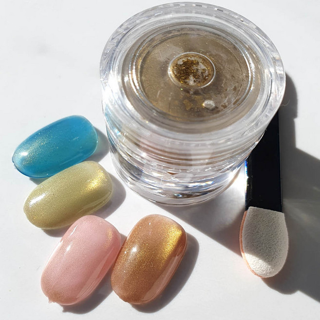 위치비 자석파우더 자석네일 유리네일아트, 1개, 골드