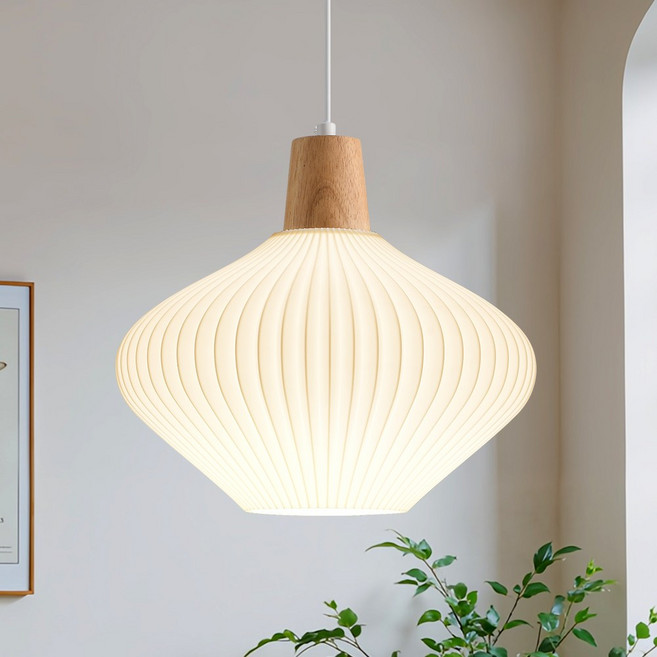 joxy 주름 식탁조명 1등 팬던트조명 W690-1, 흰색