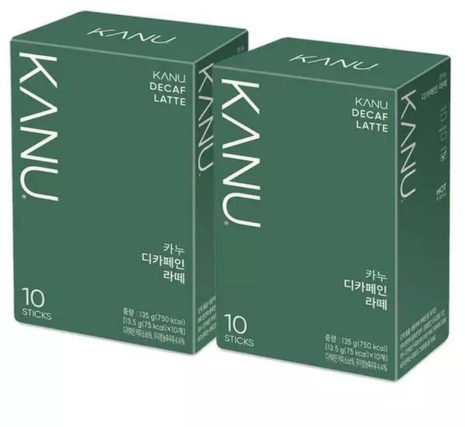 NS홈쇼핑맥심 카누 디카페인라떼 10T X 2개35753713, 10개입, 2개