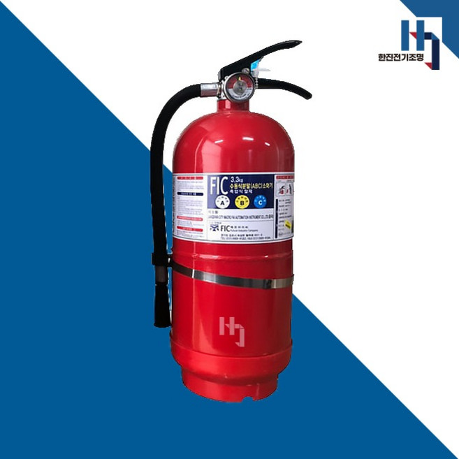 2024년 제조상품 FIC 3.3KG 수동식 분말 ABC 소화기 축압식 (수입), 1개