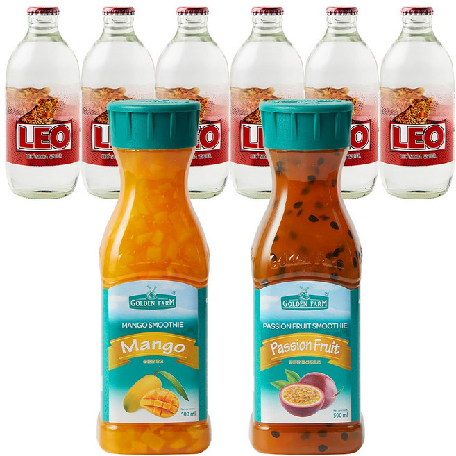 골든팜 과일청 에이드 패키지 망고 + 패션프루츠, 2개, 500ml