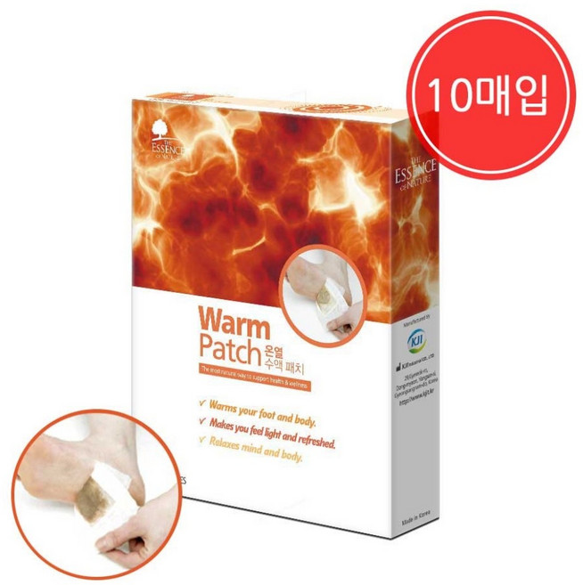 에센스네이쳐 온열 수액패치 10매입 발패치, 1개
