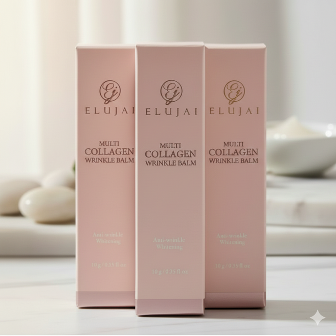 테온셀 엘루자이 비타민 콜라겐 링클밤 10gx3개 파랑 피부 얼굴 주름개선 미백 기미 크림 스틱 화장품, 10g, 3개