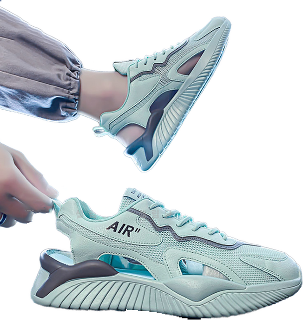 셀럽당 여름 샌들 남성 펀칭 스포츠 백헤드 비치 슈즈 샌들