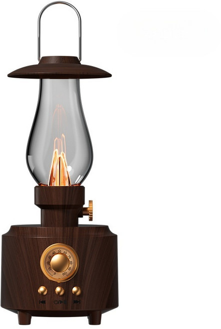 SUUNI 호롱불 블루투스 스피커 테이블 레트로 블루투스 스피커 야외 휴대용 캠핑 무드 램프 스피커, 갈색