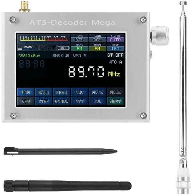 HAMGEEK SDR 라디오 AM FM 싱크 SSB CW 디지털 수신기 ATS-디코더 메가 업그레이드 버전 ATS25 max-디코더, 01 ATS-Decoder Mega