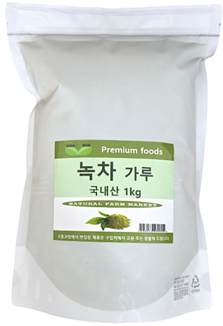보아비다 국내산 녹차가루, 1개, 1kg