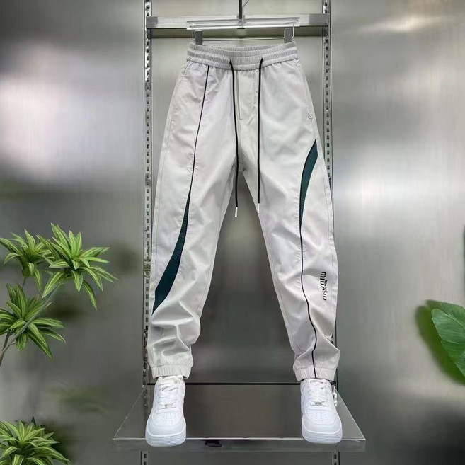 십전십미 봄여름 스포츠 캐주얼 아웃도어 편안 와이드 슬랙스 스판 바람막이 팬츠