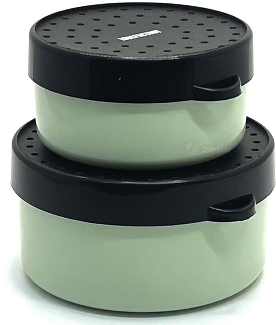 루어팩토리 베이트 박스 미끼통 LSEH-01 크릴통 새우 지렁이 미끼 보관 통, 1세트, 애플그린