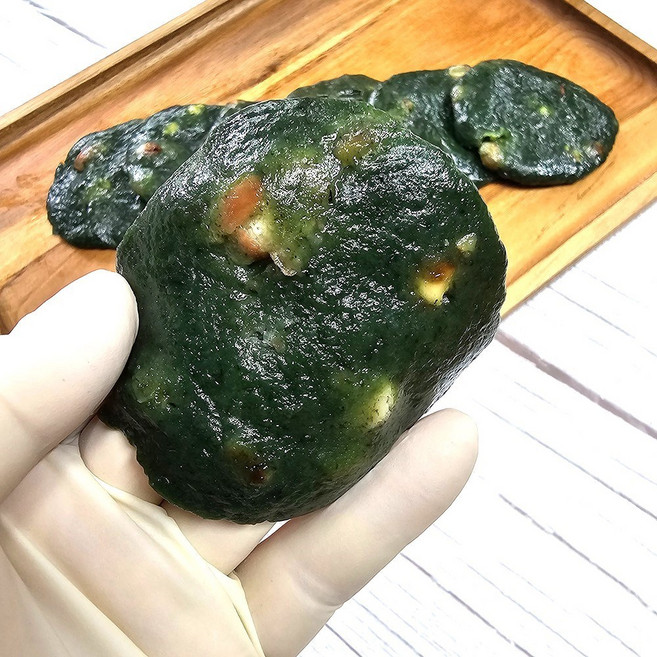 하라네 진도 해풍 쑥개떡 견과 쑥떡 수제 떡, 30g, 100개