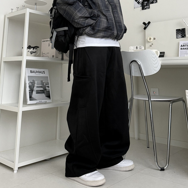 르위 와이드 벌룬 트레이닝팬츠 빅포켓 추리닝바지