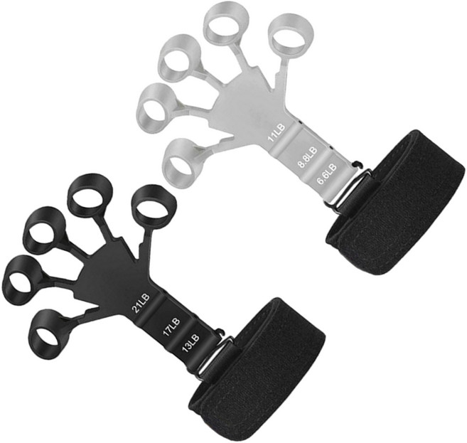 제노랩 손가락 재활훈력 악력기 손목 근력 핸드요가 스트레칭 악력기, 블랙(프로 남성용), 1개