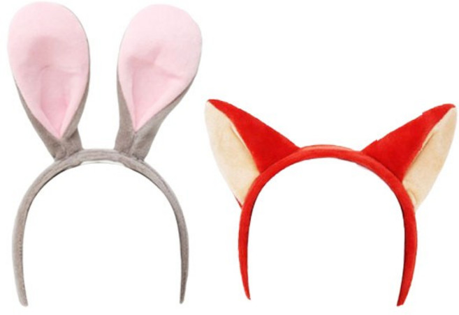 단골창구 주토피아 인형머리띠 2종세트, 닉, 주디, 1세트