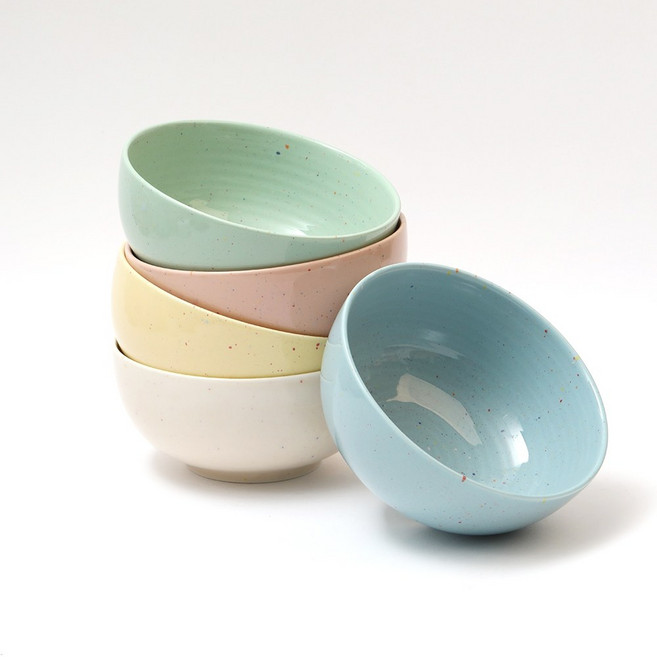 리빙스테이션 스플래터 도자기 면기 5종세트, 1세트, 혼합