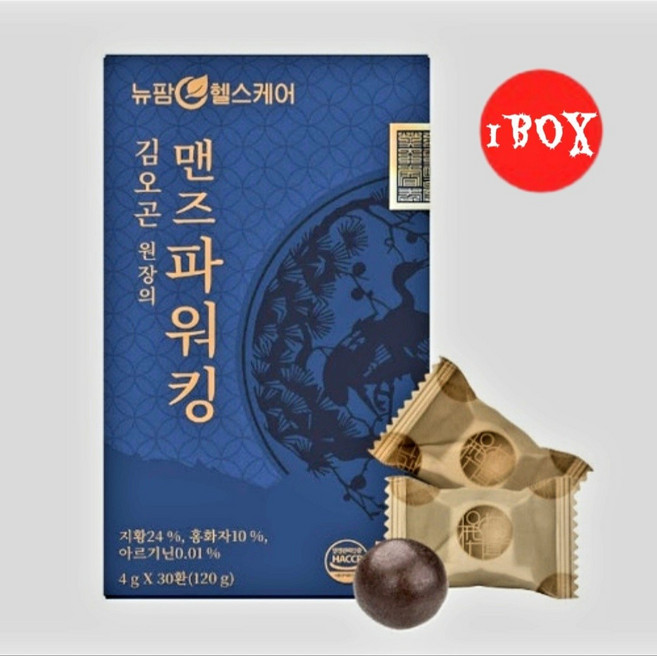 김오곤 원장의 맨즈파워킹 4g * 30환 지황 24%. 홍화자 10%. 아르기닌, 30개