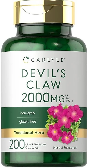 칼라일 천수근 악마의 발톱 뿌리 200캡슐 2개 하르파고사이드 Devils Claw, 200정 - 쿠팡