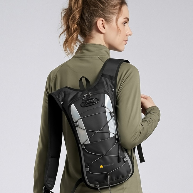 베리엣지 경량 액티비티 아웃도어 배낭 백팩 등산 러닝 자전거 라이딩 조깅 트레킹 가방, 블랙