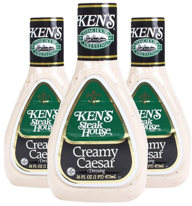 켄스스테이크하우스 크리미 시저 드레싱 글루텐 프리, 473ml, 3개 - 쿠팡