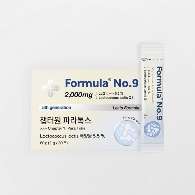 포뮬러넘버9 유산균 챕터원 파라톡스 1박스 30포 5 000억 프리바이오틱스, 30회분