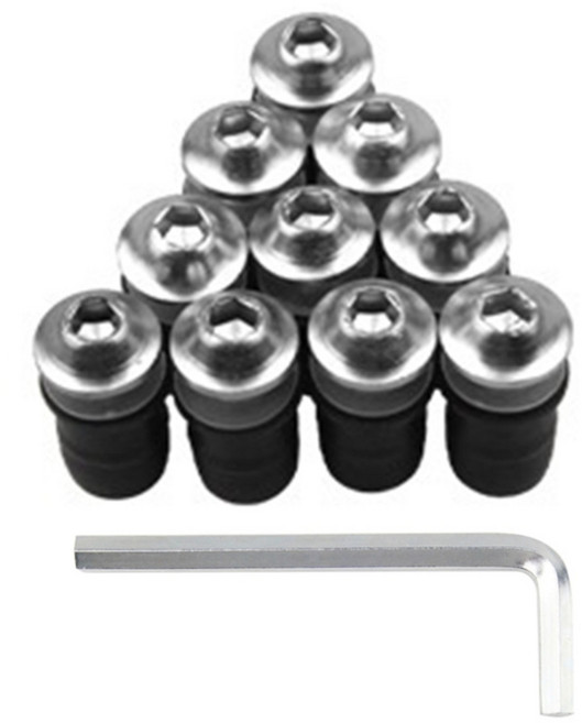 오토바이 앞 유리 장착 나사 M5x16mm 오토바이 윈드 스크린 볼트 10pcs, 은