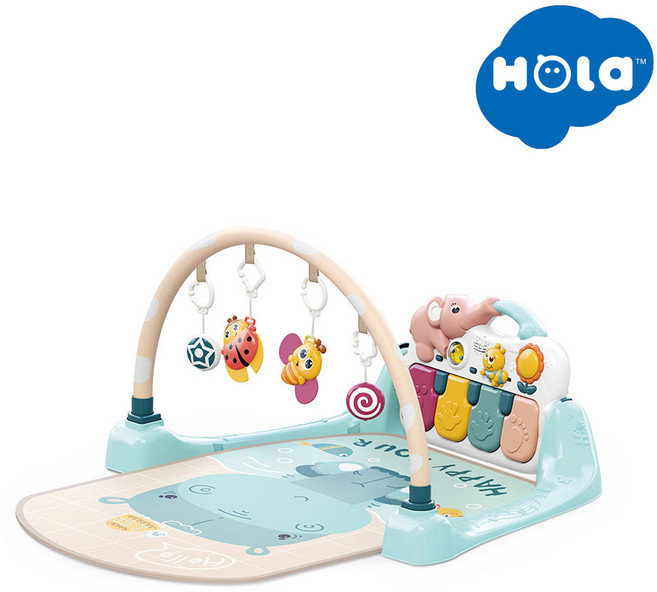 홀라 아기체육관 플레이매트 신생아선물, 4in1 디자인 뮤직 액티비티 플레이 매트, 1개