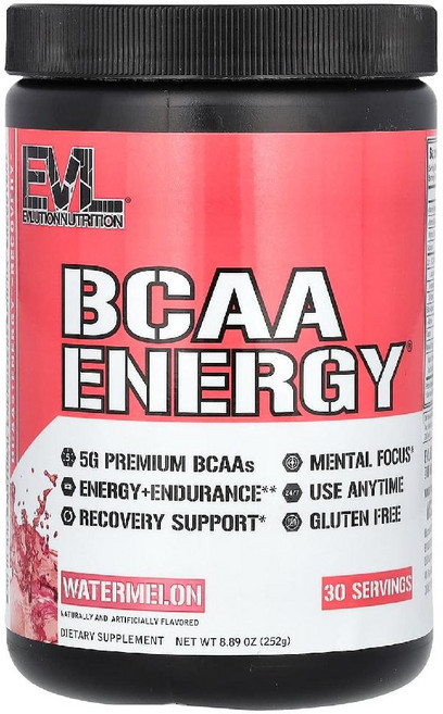 이블루션뉴트리션 BCAA 에너지 비타민 류신 아이소류신 발린 과일 펀치 쉐이크 288g, 252g